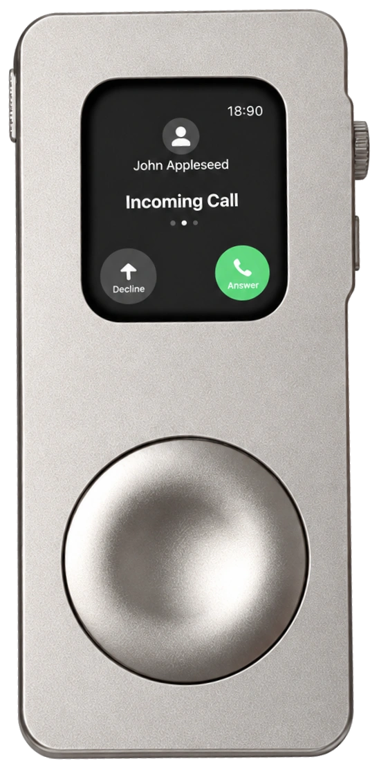 RePod Precision quick-release aluminum-alloy Apple Watch case in titanium-tone finish, product-only view
